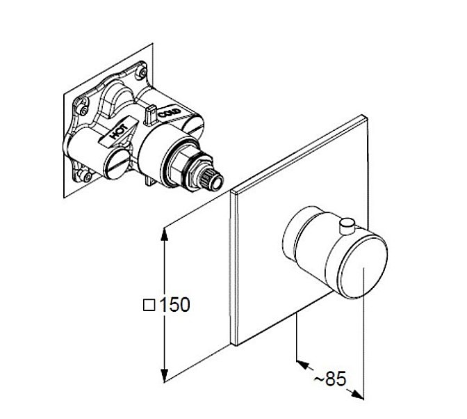 Смеситель для душа Kludi Ambienta 537390575 хром купить в интернет-магазине сантехники Sanbest
