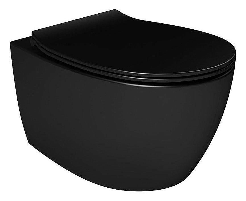 Унитаз подвесной Isvea Sentimenti Neo 10AR02010SV-2N черный матовый, безободковый купить в интернет-магазине Sanbest