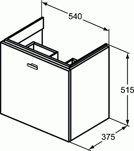 Тумба с раковиной Ideal Standard Connect Space E0313WG 55 белая глянцевая для ванной в интернет-магазине Sanbest