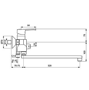 Смеситель для ванны Vidima Uno BA320AA купить в интернет-магазине сантехники Sanbest