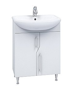 Тумба с раковиной Vigo Grand 600 белая для ванной в интернет-магазине Sanbest