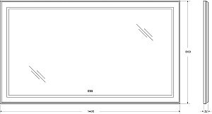 Зеркало BelBagno Kraft SPC-KRAFT-1400-800-LED-TCH-WARM-NERO черный в ванную от интернет-магазине сантехники Sanbest