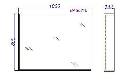 Зеркало Aqwella Basic 80х100 BAS0210DZ дуб золотой в ванную от интернет-магазине сантехники Sanbest