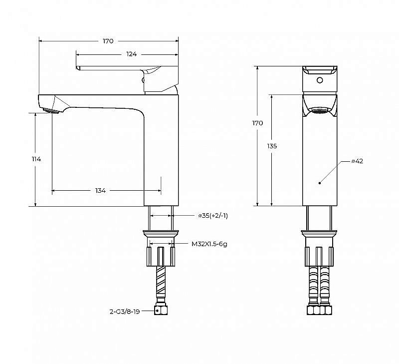 Смеситель для раковины Cezares STYLUS-LS-01-W0 хром купить в интернет-магазине сантехники Sanbest