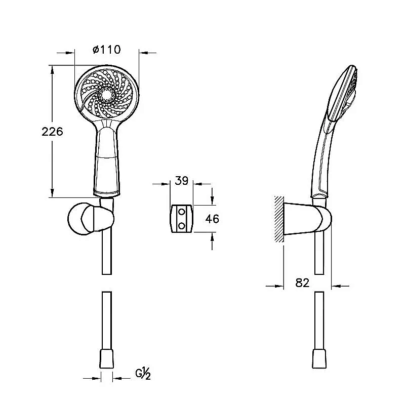 Душевая система VitrA Solid S A49287EXP хром купить в интернет-магазине сантехники Sanbest