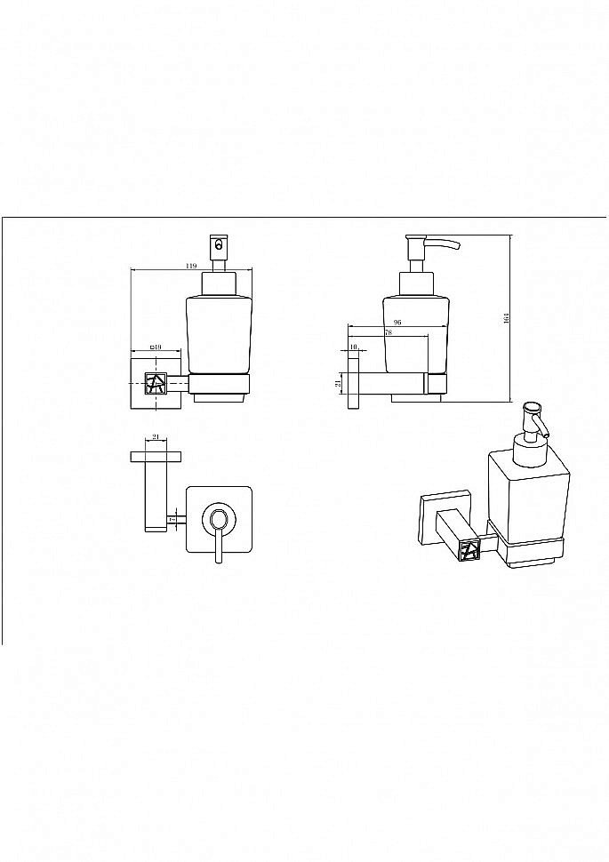 Диспенсер CeramaLux Venezia 88612-1 хром купить в интернет-магазине сантехники Sanbest