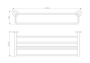 Полотенцедержатель с полкой WONZON & WOGHAND EASY, Хром (WW-8181) купить в интернет-магазине сантехники Sanbest