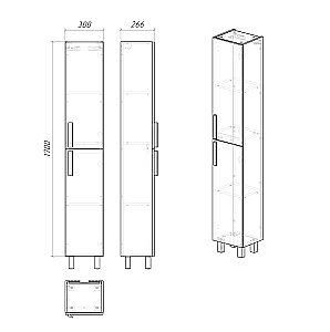 Пенал Grossman Нео 30 303042-1K белый для ванной в интернет-магазине сантехники Sanbest