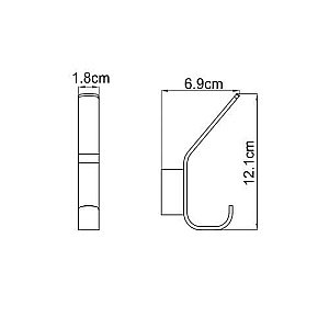 Крючок WasserKRAFT Sauer K-7923 купить в интернет-магазине сантехники Sanbest