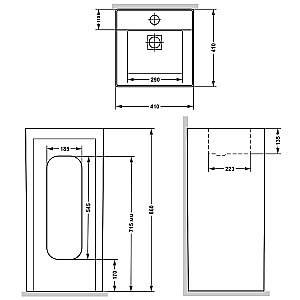 Раковина Laguraty 898B белая купить в интернет-магазине Sanbest