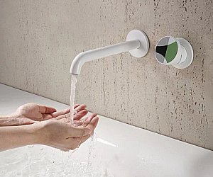 Смеситель для раковины Bronze de Luxe OMG! 9007W-G белый/зеленый купить в интернет-магазине сантехники Sanbest