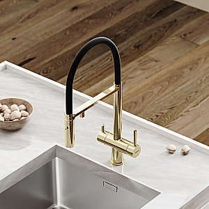 Смеситель для кухни Sancos Imola SC4010ZG полированное золото купить в интернет-магазине сантехники Sanbest