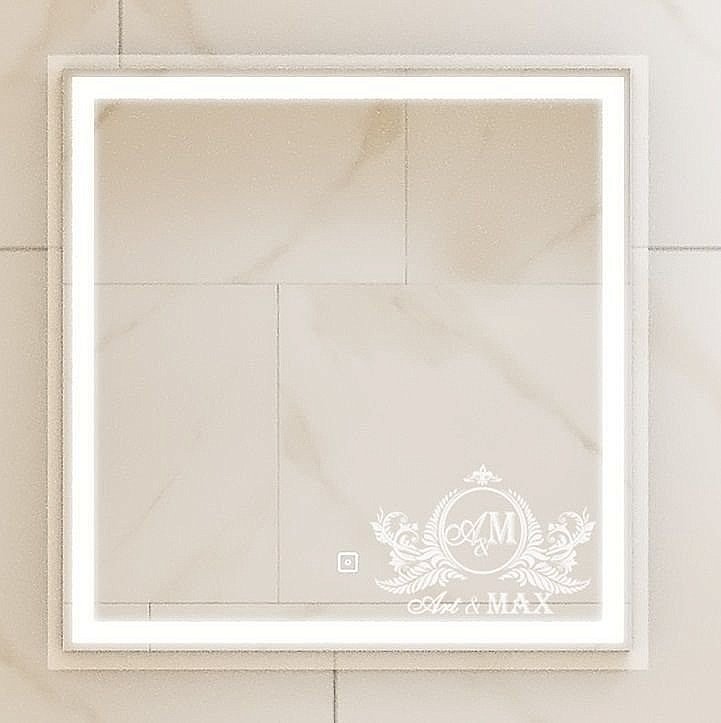 Зеркало с подсветкой ART&MAX MONZA 80x80 в ванную от интернет-магазине сантехники Sanbest