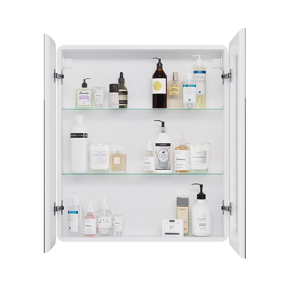 Шкаф зеркальный c LED-подсветкой Dreja POINT 70x80 белый купить в интернет-магазине сантехники Sanbest