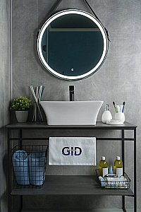 Раковина накладная Gid Geometrico 49 N9108 51121 белая купить в интернет-магазине Sanbest