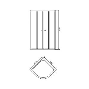 Душевой уголок Aquanet AQ7 80х80 стекло матовое/профиль белый купить в интернет-магазине Sanbest