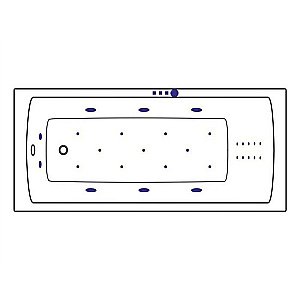 Ванна акриловая Excellent Aquaria ULTRA NANO WAEX.AQU17.ULTRANANO.GL 170x75 белая с гидромассажем купить в интернет-магазине Sanbest