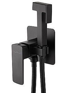 Смеситель с гигиеническим душем встраиваемый WONZON & WOGHAND EDGE, Черный матовый (WW-88829003-MB) купить в интернет-магазине сантехники Sanbest