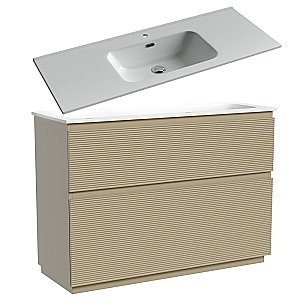 Тумба с раковиной Sancos FOLK Floor FL120FCP/CN7006 120 Капучино для ванной в интернет-магазине Sanbest