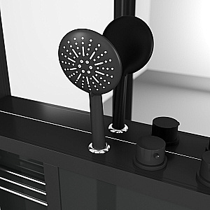 Душевая кабина Grossman Alba 90х90 GR221 стекло прозрачное/профиль черный матовый купить в интернет-магазине Sanbest