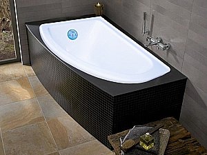 Ванна из искусственного камня Marmo Bagno Альба 170х110 MB-BL170-110 левая белая купить в интернет-магазине Sanbest