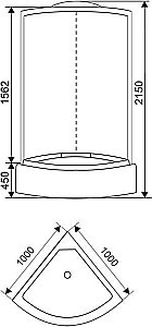 Душевая кабина ARCUS AS-105-10 купить в интернет-магазине Sanbest