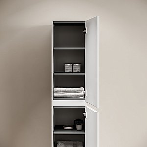 Шкаф-пенал подвесной Sancos Code PCD35W белый для ванной в интернет-магазине сантехники Sanbest