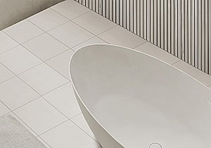 Ванна из искусственного камня ABBER Stein AS9625-1.6 160х75 белая матовая купить в интернет-магазине Sanbest