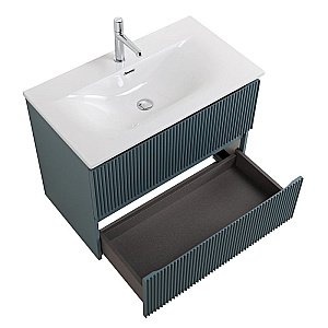 Тумба с раковиной BelBagno UNO-800-2C-SO-AO голубой матовый для ванной в интернет-магазине Sanbest