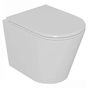 Унитаз подвесной с инсталляцией D&K Venice DS1021616 белый/кнопка белая, безободковый, с крышкой микролифт купить в интернет-магазине Sanbest