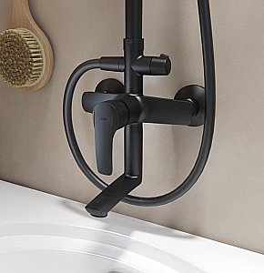 Душевая система Iddis Ray RAYBL3Fi06 черный матовый купить в интернет-магазине сантехники Sanbest