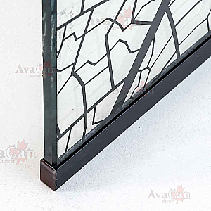 Душевое ограждение AvaCan MB100 профиль черный/стекло прозрачное с рисунком купить в интернет-магазине Sanbest