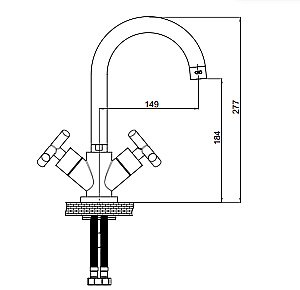 Смеситель для раковины GPD Nino DLB05-B купить в интернет-магазине сантехники Sanbest
