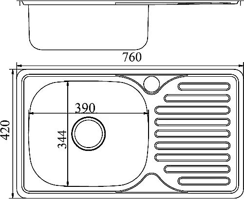 Кухонная мойка Mixline ML 42х76 5305 сталь купить в интернет-магазине сантехники Sanbest