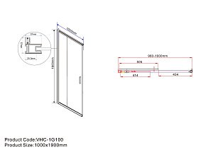 Душевой уголок Vincea GARDA VSS-1G1012CGB 120x100 черный/тонинрованное купить в интернет-магазине Sanbest