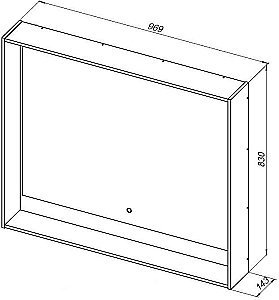Зеркало Aquanet Милан 336396 100 дуб рошелье в ванную от интернет-магазине сантехники Sanbest