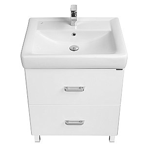 Тумба с раковиной Акватон Америна 70 Н белая глянцевая для ванной в интернет-магазине Sanbest