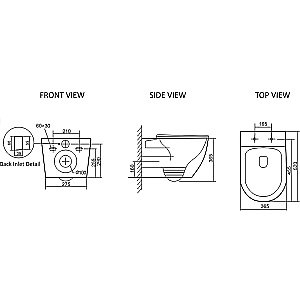 Унитаз SantiLine SL-5025 безободковый, слив торнадо, с крышкой микролифт, белый купить в интернет-магазине Sanbest