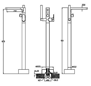 Смеситель для ванны Boheme Spectre 459-NB никель купить в интернет-магазине сантехники Sanbest