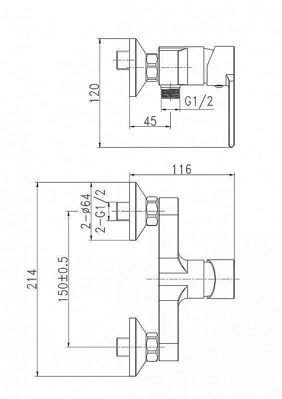 Смеситель для душа Cersanit BRASKO BLACK 63109 купить в интернет-магазине сантехники Sanbest