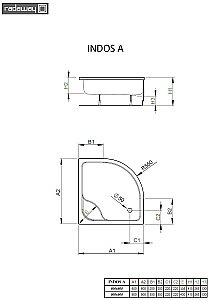 Душевой поддон Radaway Indos A SIA8080-01 80x80 белый купить в интернет-магазине Sanbest