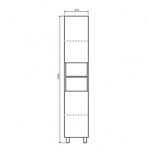 Пенал Comforty Верона 35 Н для ванной в интернет-магазине сантехники Sanbest