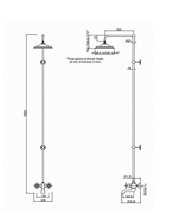 Термостат Burlington Tay  BT2WS купить в интернет-магазине сантехники Sanbest