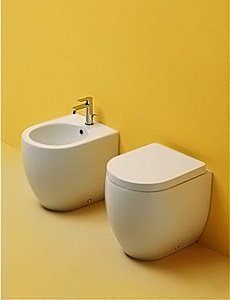 Унитаз приставной Kerasan Flo 3114 Белый купить в интернет-магазине Sanbest