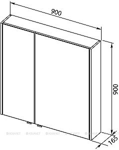 Зеркальный шкаф Aquanet Августа 90 дуб сонома купить в интернет-магазине сантехники Sanbest