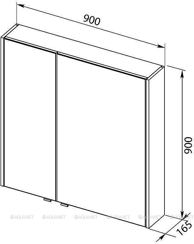 Зеркальный шкаф Aquanet Августа 90 дуб сонома купить в интернет-магазине сантехники Sanbest
