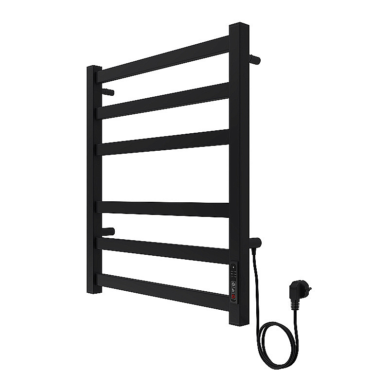 Полотенцесушитель электрический Azario PALERMO П6 500х600 AZ83856B черный купить в интернет-магазине сантехники Sanbest