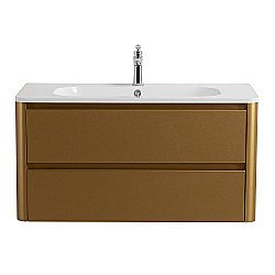 Тумба для раковины Cezares RELAX-1000-2C-SO-BORO-P брашированное золото купить в интернет-магазине сантехники Sanbest