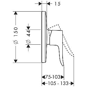 Смеситель для душа встроенный Hansgrohe Metris 31685000 купить в интернет-магазине сантехники Sanbest
