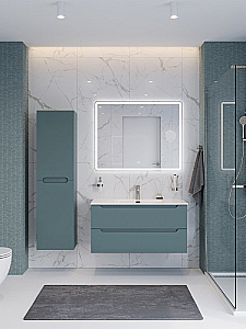 Тумба с раковиной BelBagno 120 ETNA-1200-2C-SO-AO+BB-8099-120 голубая матовая для ванной в интернет-магазине Sanbest